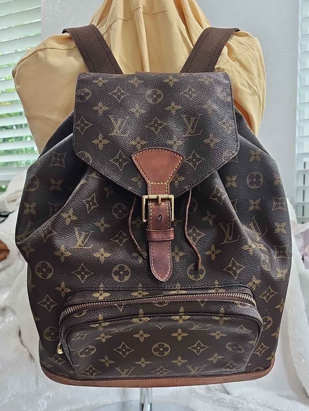 Louis Vuitton Monogram Canvas Backpack in Brown and Tan